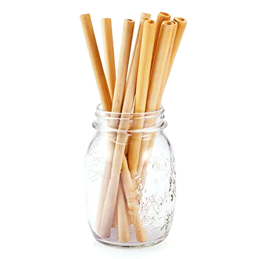 Straight bamboo straw