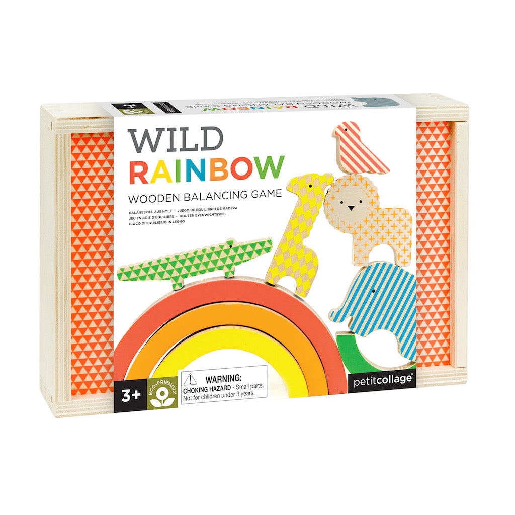 Petit Collage Wooden Wild Rainbow Game