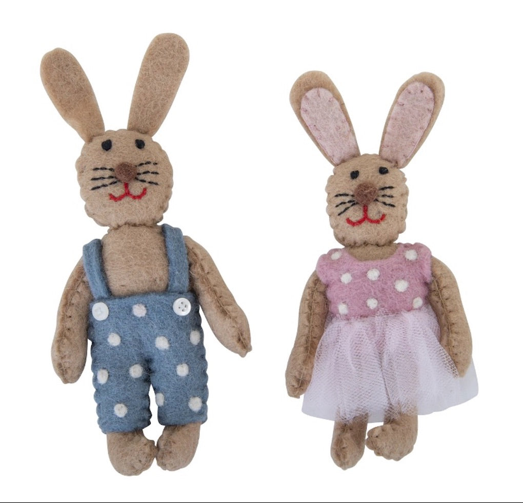 Pashom Handmade Felt Easter Bunny Toy