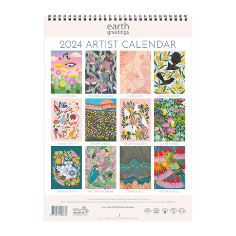 Earth Greetings Artist Calendar 2024