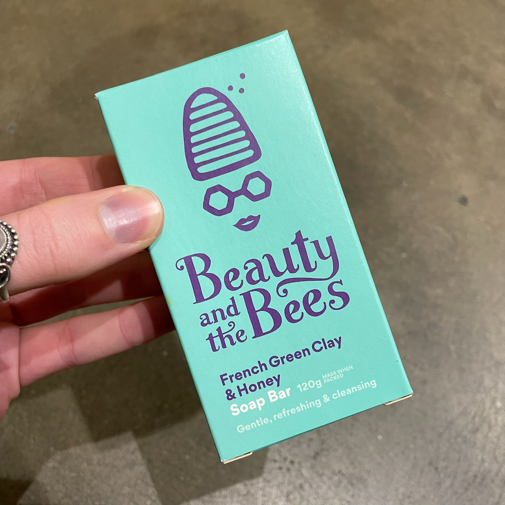 Beauty & the Bees Soap Bar 120 g French Green Clay Honey Teros Tasmanian