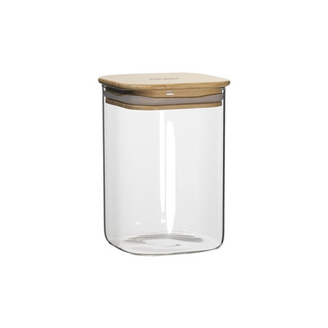 Ecology Glass Pantry Canister Square with Bamboo Lid