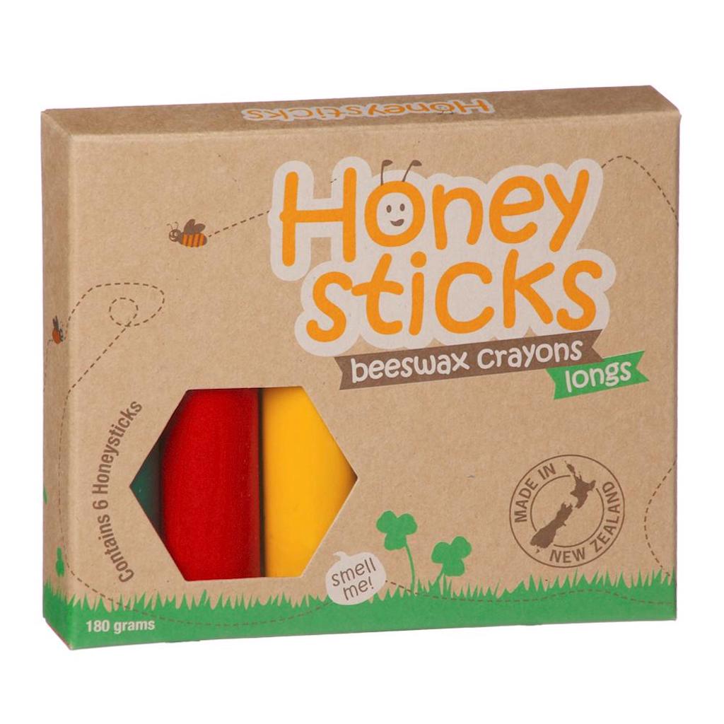 Honeysticks Beeswax Crayons Long (6 Pack) Teros
