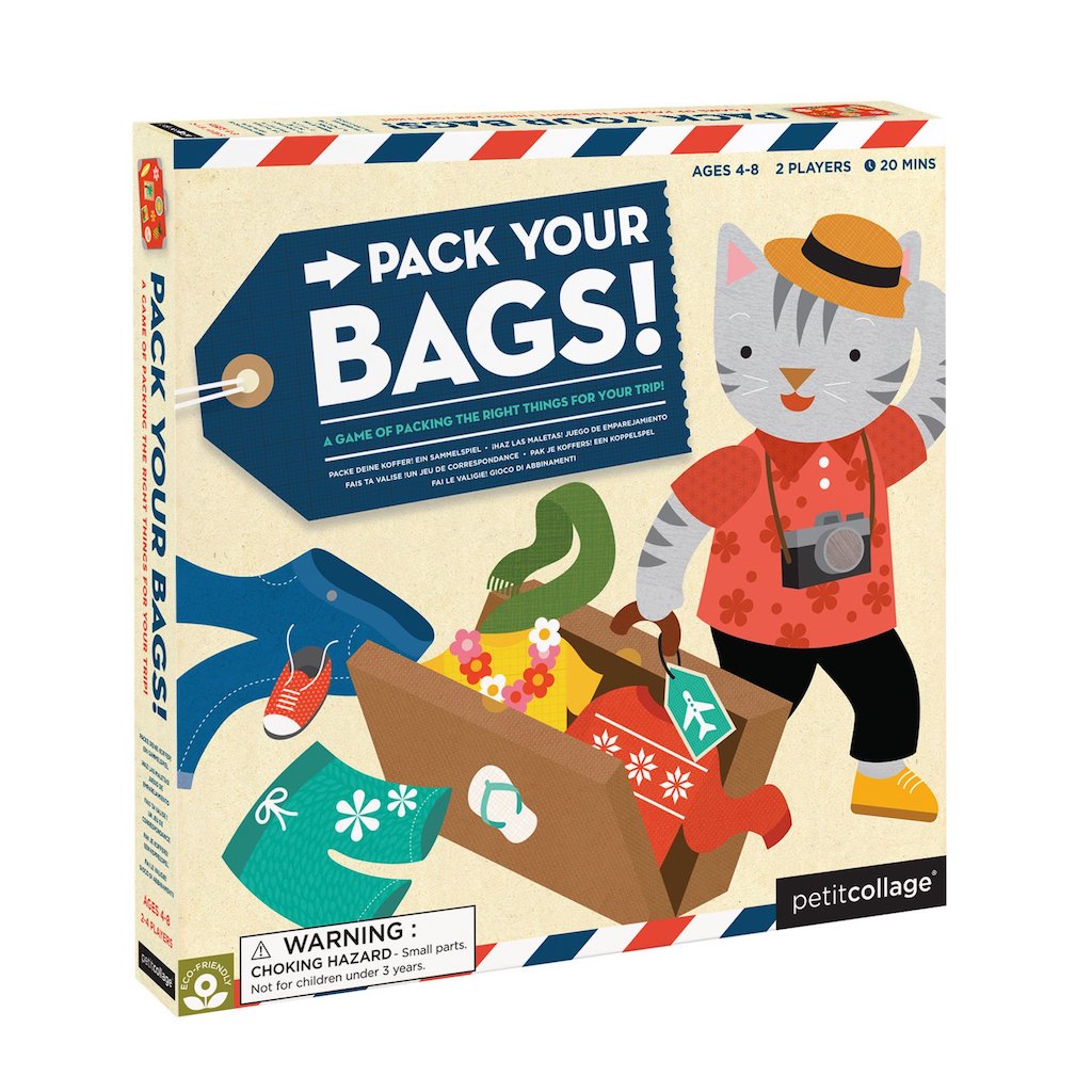 Petit Collage Pack Your Bags Board Game